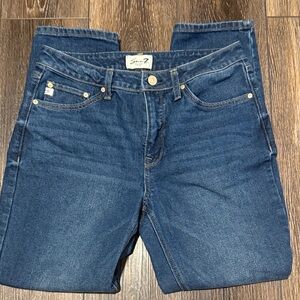 Seven7 Women's Dark Blue Straight Leg Jeans Size 8